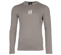 Armani Exchange Men's Icon Project, Embroidered Logo, Long Sleeve, T-Shirt, Brown, M