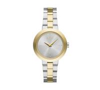 Armani Exchange Watch for Women, Quartz Two Hand Movement and 36mm Case Size with Stainless Steel or Leather Strap, Gold and Silver Tone