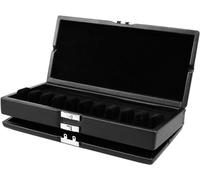 A-xctoe Bassoon Reeds Case, Double Layers PU Leather Storage Box Holder for 20 Reeds, Black