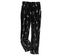 (A, XL) Kawaii Sanrio Hello Kitty Pajamas Noir Anime Flanelle Laine Blanc Cartoon Casual Home Pants Automne Mode Pantalon Peluche Cadeau