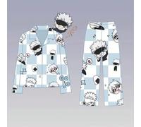 (A, XXL62.5-70KG) Anime Jujutsu Kaisen Gojo Satoru periphery cute pajamas spring and summer couples can wear outside home wear set birthday gifts