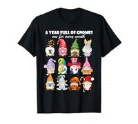 A Year Full of Gnomes One for Every Month Seasonal Holiday T-Shirt