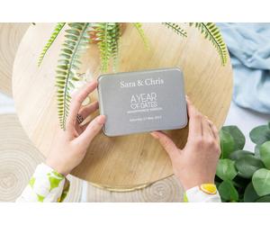 A Year of Dates 10th Tin Wedding Anniversary Gift: A Tin Of Dates.