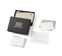 A Year Of Dates - 25th Anniversary Edition. Date Ideas for Couples in 12 Sealed Silver & Cream Envelopes in Presentation Gift Box. Thoughtful Gifts for Couples on Silver Wedding Anniversary.