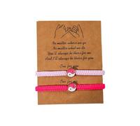 A-yeite 2 Pcs Handmade Braid Yin Yang Tai Chi Bracelets Set Colorful Lucky Charm Feng Shui Bracelets for Women Men Couple BFF Friendship Jewelry Gifts, Adjustable, Nylon, no gemstone