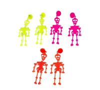 A-yeite 3 Pairs 80s Neon Earrings Colorful Lightning Skull Geometric Charms Acrylic Dangle Drop Earrings Set for Women 90s Outfit Glow Party Neon Accessories, Acrylic, No Gemstone