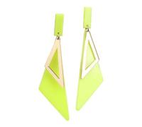 A-yeite 80s Neon Earrings for Women Colorful Triangle Circle Geometric Retro Acrylic Dangle Earrings 80's Outfit Glow Party Halloween Neon Accessories, Acrylic, No Gemstone