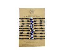 A-yeite 9Pcs Evil Eye Bracelets Set Adjustable Handmade Braided 7 Knot Lucky Blue Evil Eye Red String Bracelets for Women Men Good Luck Protection Amulet Jewelry Gift, M, Nylon Resin, no gemstone