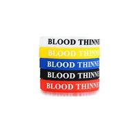 A-yeite Blood Thinner Medical Alert Silicone Wristbands, Multicolor, 8 Pack, Women Men Emergency ID Bracelets, M, Silicone, no gemstone