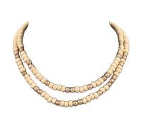 A-yeite Boho Colorful Wood Beaded Choker Necklace Vintage Layered Wooden Beads Chain Necklace Collar for Women Statement Jewelry Gift, Wood, No Gemstone