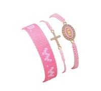 A-yeite Christian Cross WWJD Bracelets for Women Men Cross Crystal Beads Stretch Bracelet Handmade WWJD Braided What Would Jesus Do Wristbands Religious Jewelry Gift, M, Cotton Metal, no gemstone