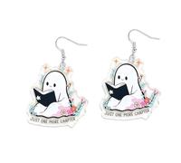 A-yeite Cute Ghost Pumpkin Drop Earrings for Women, One Size, Acrylic, No Gemstone