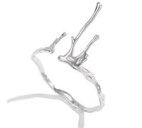 A-yeite Geometric Irregular Bangle Bracelet Lava Opening Arm Chain Fashion Bracelet Liquid Water Drop Metal Bracelet For Women, One Size, Zinc, no gemstone