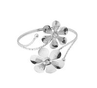 A-yeite Gold Plated Upper Arm Bracelet Cuff Bangle Flower Sun Moon Butterfly Swirl Upper Arm Armlet Simple Bracelets Adjustable Armband Jewelry for Women, Adjustable, Zinc, no gemstone