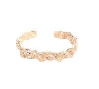 A-yeite Gold Silver Plated Cuff Bangle Bracelets for Women Minimalist Chunky Irregular Wide Cuff Bracelet Adjustable Open Bangle for Friend Jewelry, Adjustable, Metal, no gemstone