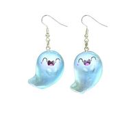 A-yeite Halloween Ghost Earrings for Women Cute 3D Ghost Charm Glow in the Dark Earrings Halloween Party Jewelry Gifts Accessories Costumes, Resin, No Gemstone