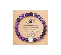 A-yeite Natural Stone Beads Bracelet Dog Claw Pet Memorial Gifts Bracelet for Women Men Dog Loss Sympathy Gift Dog Cat Lover Inspirational Jewelry, Adjustable, Stone, no gemstone