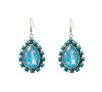 A-yeite Western Boho Flower Teardrop Earrings, Vintage Rhinestone Crystal Dangle Drop Earrings, Cowgirl Country Concert Statement Jewelry for Women, M, Metal, No Gemstone