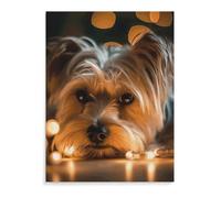 A Yorkshire Terrier Canvas Wall Art 15.7x11.8inch Wall Painting Modern Prints Artwork Posters Unframe-Style for Living Room Bedroom Kitchen Home Decor