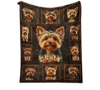 (A) Yorkshire Terrier Flannel Blanket