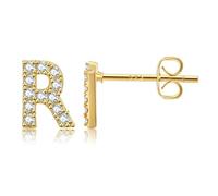 A-Z Alphabet Earrings, Letter Earrings for Women, Initial Earrings for Women, 5*6mm, Stainless Steel, No Gemstone
