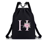 A-Z BAG Drawstring Swimming Bag for Girls (Black) (H)
