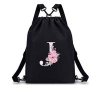 A-Z BAG Drawstring Swimming Bag for Girls (Black) (J)