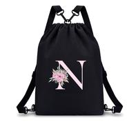 A-Z BAG Drawstring Swimming Bag for Girls (Black) (N)