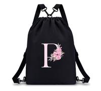 A-Z BAG Drawstring Swimming Bag for Girls (Black) (P)