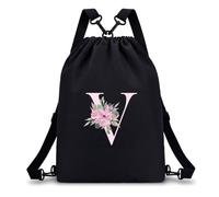 A-Z BAG Drawstring Swimming Bag for Girls (Black) (V)
