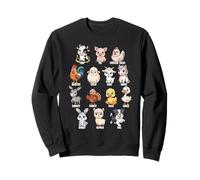A-Z Cute Farm Animals Alphabet Cartoon Collection boy girl Sweatshirt