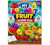 A-Z Fruit Alphabet Coloring Book, Printable ABC Kids Worksheet, Digital Download Fruits Coloring Pages for Toddlers.: A-Z Alphabet Learning and Tracing.