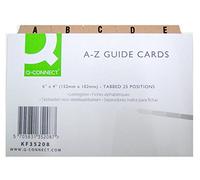 A-Z Index Record Divider Tabbed Guide Cards Size 6 x 4 Inch 152mm x 102mm (Pack Of 1)