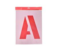 A-Z Letter Stencil Kit - 250mm Character Height, Flexible Scratch-Resistant Polyester, Spacer Marks for Easy Alignment, Reusable for Signage, Craft & DIY Projects