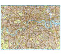 A-Z London Master Plan - Centre - 40" x 30.25" Laminated Wall Map