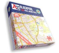 Great Britain A-Z Map of Blackpool 1000 Piece Jigsaw Puzzle - Exclusive Street Map - Includes Guide Print & City Index - Nostalgic Gift Mapping Fun for Adults