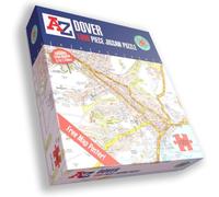 Great Britain A-Z Map of Dover 1000 Piece Jigsaw Puzzle - Exclusive Street Map - Includes Guide Print & City Index - Nostalgic Gift Mapping Fun for Adults