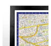 A-Z Map of Edinburgh Wall Map - Black Wood Frame