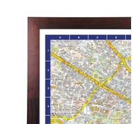 A-Z Map of Glasgow Wall Map - Dark Wood Frame