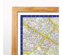 A-Z Map of Glasgow Wall Map - Light Wood Frame