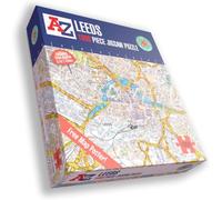 Great Britain A-Z Map of Leeds 1000 Piece Jigsaw Puzzle - Exclusive Street Map - Includes Guide Print & City Index - Nostalgic Gift Mapping Fun for Adults