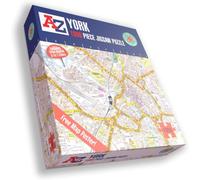 Great Britain A-Z Map of York 1000 Piece Jigsaw Puzzle - Exclusive Street Map - Includes Guide Print & City Index - Nostalgic Gift Mapping Fun for Adults