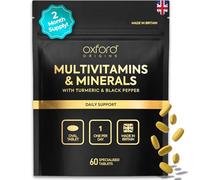 A-Z Multivitamins and Minerals Boosted with Turmeric | Made in The UK | Vegan Multivitamin Tablets for Women & Men | 100% NRV Multivitamin with 28 Key Nutrients | 60 Tablets
