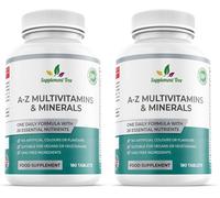 A-Z Multivitamins and Minerals Tablets - 180 Vegan Multivitamin Tablets for Men & Women (6 Months Supply) - One a Day 26 Nutrients Multivitamins and Multi Minerals Pills - UK Manufactured (Pack of 2)