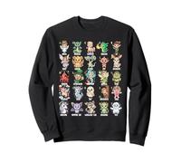 A-Z Mythical Creatures Alphabet Art Fantasy Cute cartoon Sweatshirt