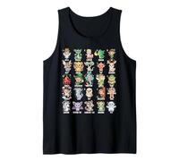 A-Z Mythical Creatures Alphabet Art Fantasy Cute Cartoon Tank Top