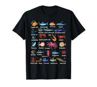 A-Z Ocean Life Exploration - Sea Creatures Alphabet T-Shirt