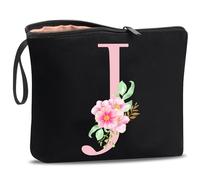 A-Z Personalized Initial Makeup Bag for Women - Birthday and Bridesmaid Cosmetic Gift, Best Friend Present (J)