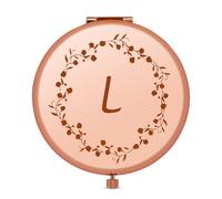 A-Z Personalized Initial Makeup Mirror Birthday Gifts for Women Initial Letter L Gift Compact Mirror for Women Graduation Christmas Birthday Gifts for Her Sister Wife Daughter Friend (Letter L)