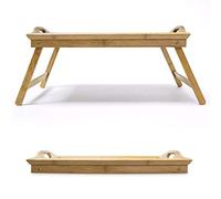 A-Z ® product image Portable Lightweight Wooden Bamboo Breakfast Serving Bed Tray With Folding Legs